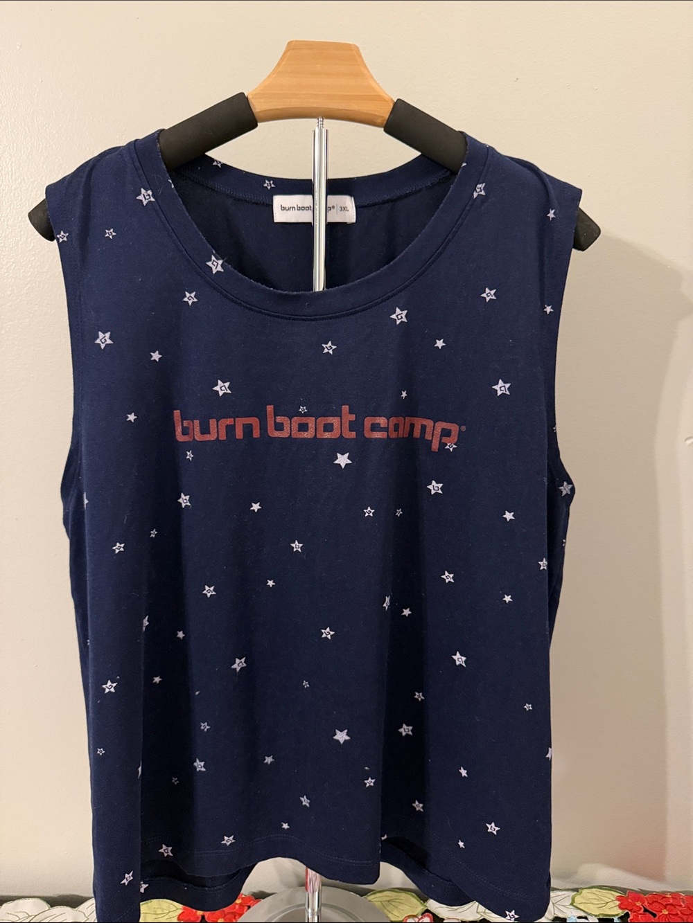 Burn Boot Camp Women's Navy Star Muscle Tee